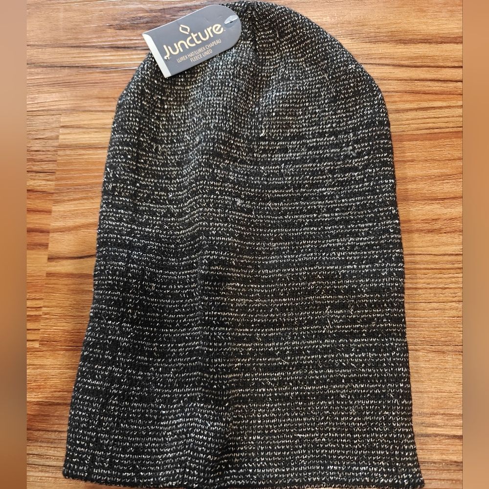 Juncture Black and Gray Knit Beanie